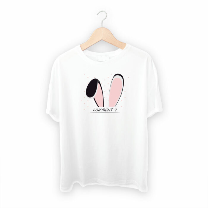 Tee-shirt motif lapin grandes oreilles